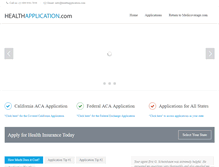 Tablet Screenshot of healthapplication.com